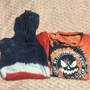 Set of 2 Kids Tie-Dye Hoodies and T-Shirts -Long sleeve